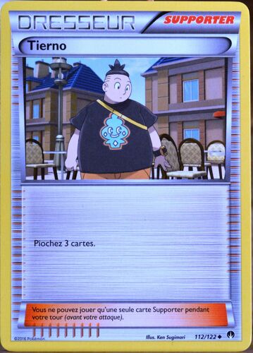 Carte Pokémon 112/122 Tierno Xy09 - Rupture Turbo Neuf Fr