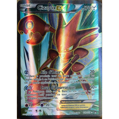 Carte Pokémon 119/122 Cizayox Ex 170 Pv - Ultra Rare - Full Art Xy - Rupture Turbo Neuf Fr