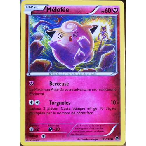 Carte Pokémon 81/122 Mélofée 60 Pv Xy09 - Rupture Turbo Neuf Fr