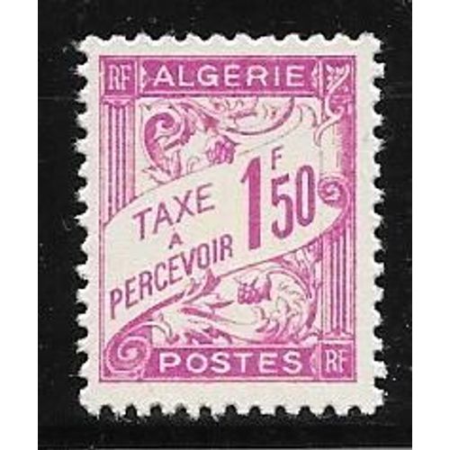 Timbre Taxe D'algérie De 1945,N°29,Neuf,1f50.