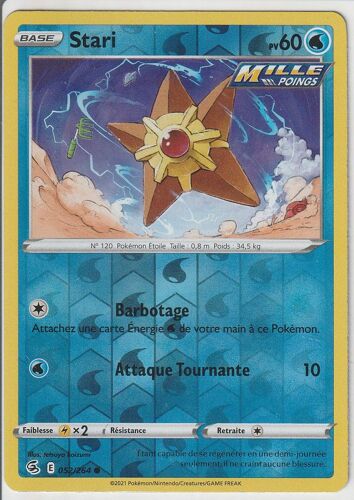 Carte Pokemon - Stari - 056/264 - Reverse - Épée Et Bouclier 8 - Poing De Fusion - Neuve .V.F