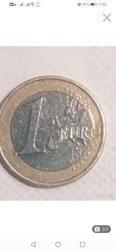 Pièce 1 Euros Espagne 2007 Mal Frappée