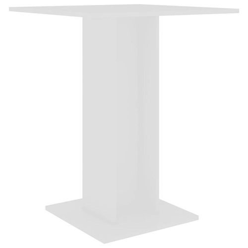 Vidaxl Table De Bistro Blanc 60x60x75 Cm Aggloméré