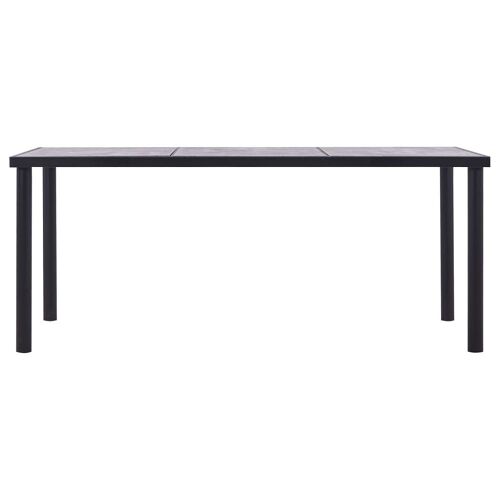 Table de salle à manger Noir et gris béton 180x90x75 cm MDF - vidaXL
