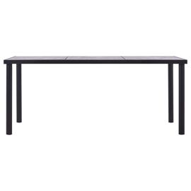 Table de salle à manger Noir et gris béton 180x90x75 cm MDF - vidaXL