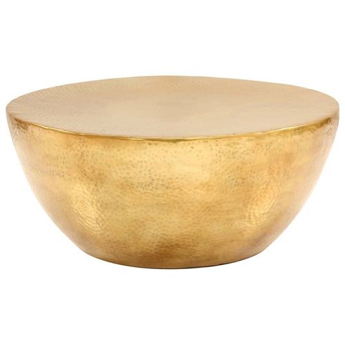 Table Basse Aluminium Martelé 70 X 30 Cm Laiton - Vidaxl