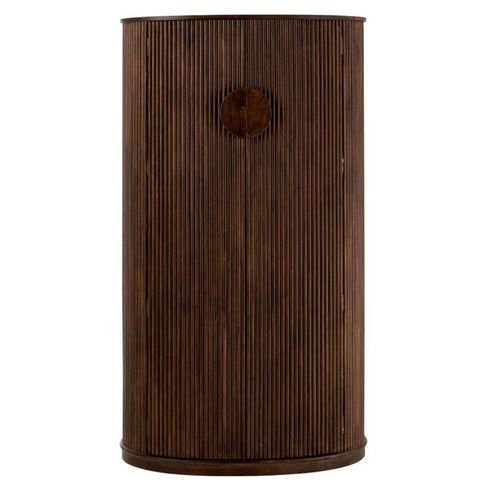 Meuble De Bar Range-Bouteilles "Reyi" 164cm Marron