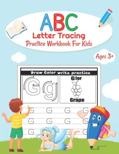 Abc Letter Tracing Practice Workbook For Kids Ages 3+: Handwriting Practice Book For Kids Toddlers Preschool And Kindergarten With Letter Tracing, Sight Words, Easy Sentences And More Ages 3-5