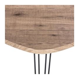 Table D'appoint Finition Effet Bois Et Pieds En Métal