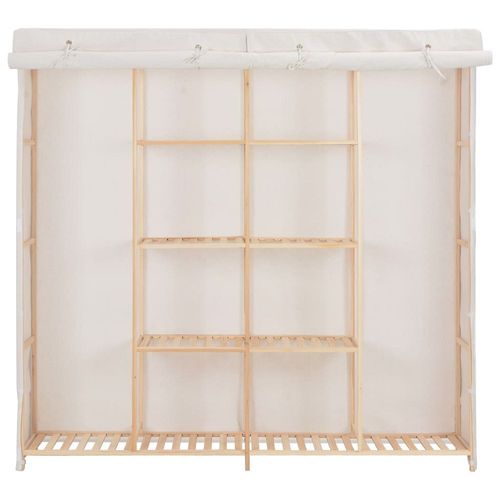 Garde-Robe Blanc 173x40x170 Cm Tissu - Vidaxl