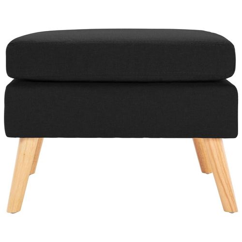 Repose-Pied Noir Tissu - Vidaxl