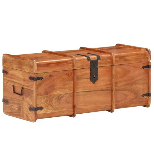 Coffre De Rangement 90x40x40 Cm Bois D'acacia Solide - Vidaxl