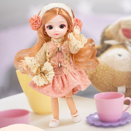 Poupées Bjd 8 Pouces, 13 Articulations, Gros Yeux, Robe À La Mode, Jouet Pour Filles, Cadeaux De Noël, Fête Du Nouvel An, Pour Enfants