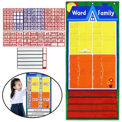 Carte D'apprentissage De L'anglais, 1 Ensemble, Tableau En Tissu Oxford, Classe De Maternelle, Exercices D'orthographe, Jouets, Aides Pédagogiques