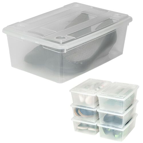 TecTake 24 boîtes de rangement plastique
