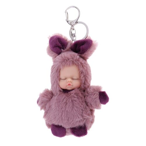 Porte-clés pour femmes et filles, jolie poupée endormie, porte-clés, pendentif de sac à la mode