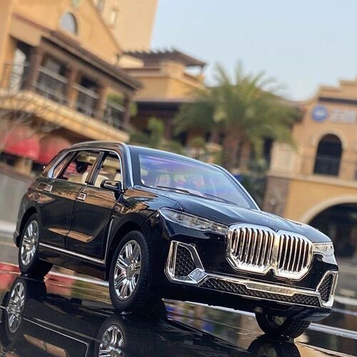 Voiture En Alliage Moulé Sous Pression 1:24 Bmw-X7, Jouet De Collection De Simulation De Voiture En Métal, Son Et Lumière, Cadeaux Pour Garçons