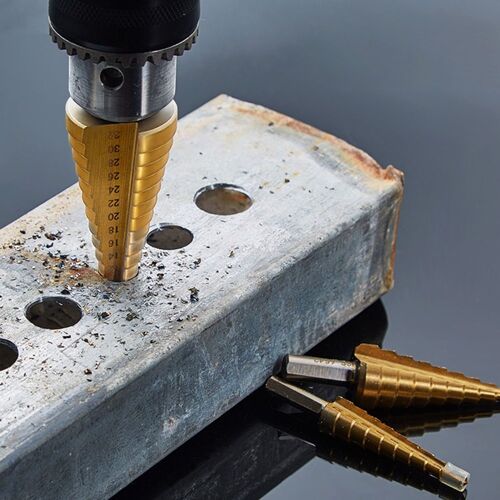 Foret étagé professionnel en acier à grande vitesse, pour le métal, le bois, le plastique, le perçage HSS, outils électriques, foret de 4 à 22mm