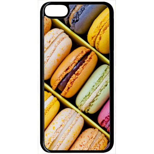 Coque ipod touch 6 - boite de delicieux macarons - noir