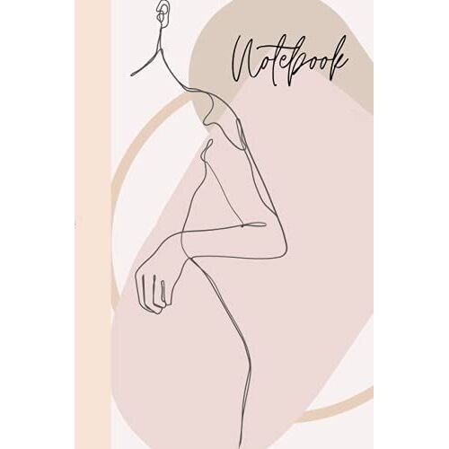Notebook: Cute Nude And Pink Abstract Notebook With Blank Lined Paper