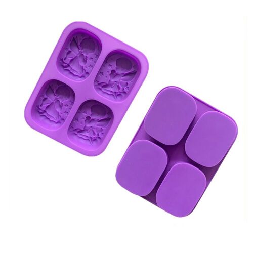 Moule À Bonbons En Silicone À 4 Cavvités, Fournitures, Savon Artisanal, Décoration De Bougies Faites À La Main