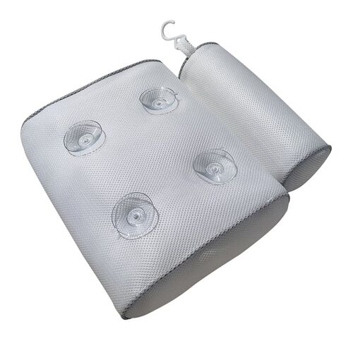 Oreiller de bain antidérapant, coussin de bain, repose-tête avec ventouses pour le cou et le dos, fourniture de salle de bain