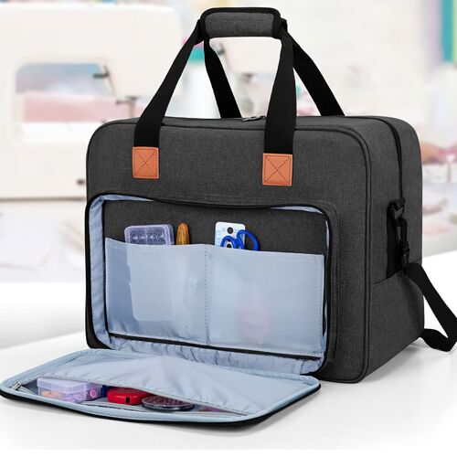 Sac De Rangement De Machine À Coudrre De Tissu, Sac De Rangement De Grande Capacité, Organisateur D'accessoires De Tricot Pour Fils, Conteneur D'outils De Crochet