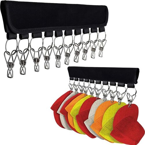 Organisateur de casquettes de Baseball Portable en plastique, cintre de chapeaux Clips de placard porte-vêtements porte-casquette de placard cintre de rangement de chaussettes
