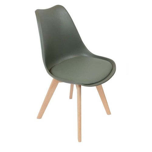 Lot De 6 Chaises Scandinaves Kaki - Medaline