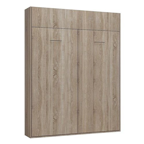 Lit Escamotable Dynamo Chêne Ouverture Assistée Et Pied Automatique, Couchage 160*200 Cm