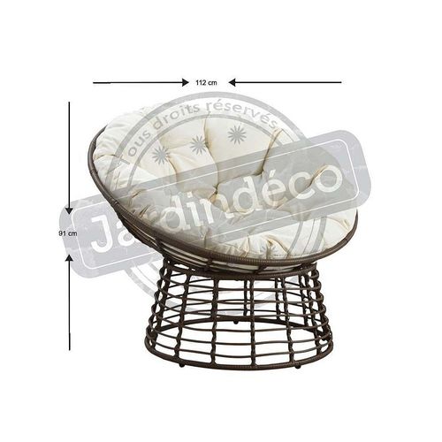 Fauteuil Papasan En Polyrésine Et Acier