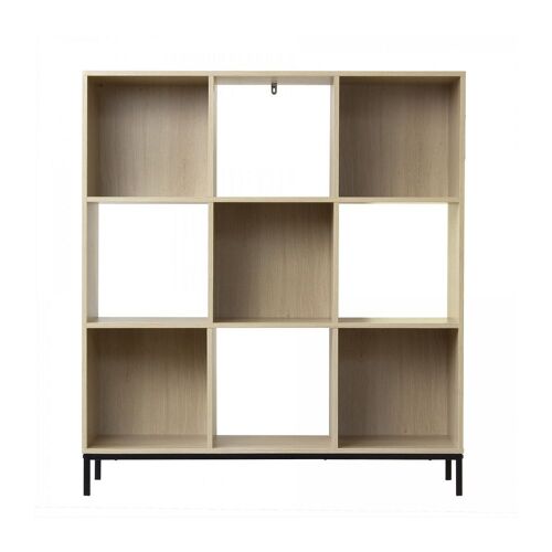 Etagère de rangement 9 cases avec pieds métal