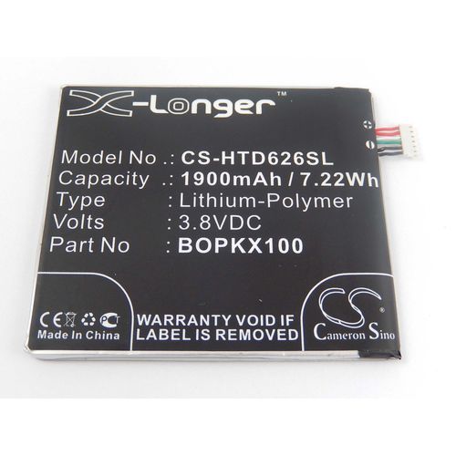 Vhbw Batterie Compatible Avec Htc Desire D626s, D626t, D626w Smartphone (1900mah, 3,8v, Li-Ion)