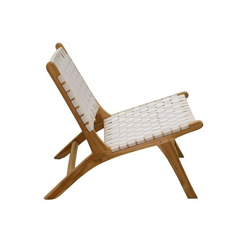 Fauteuil Design En Teck Et Nylon Tressé