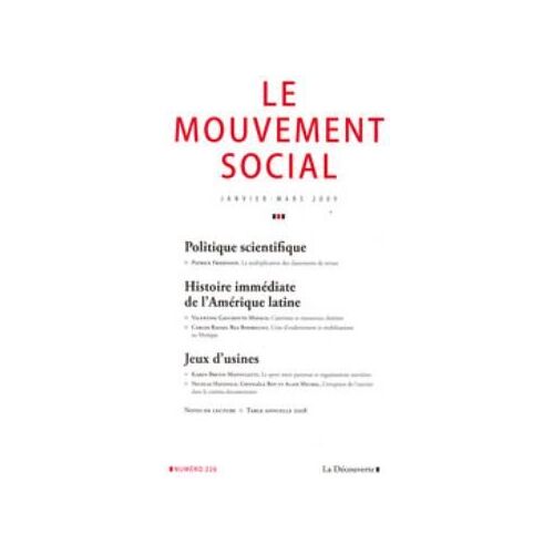 Le Mouvement Social, N° 226, Janvier-Mars 2009
