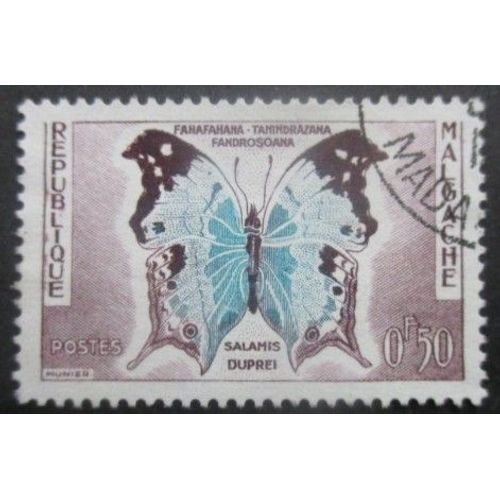 Madagascar N°343 Papillon Oblitéré
