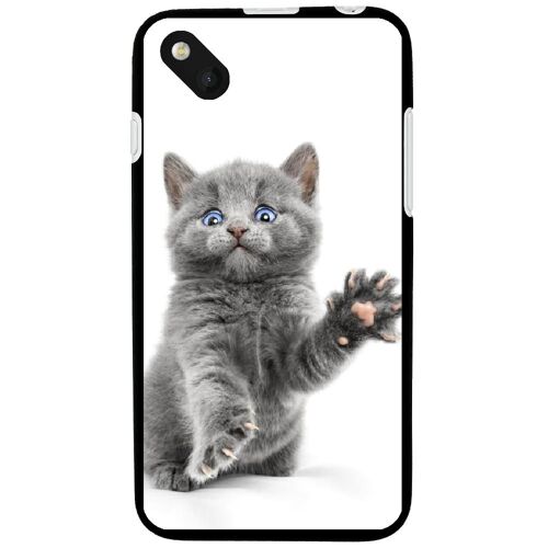 Coque souple pour Wiko Sunset 2 avec impression Motifs chat yeux bleus
