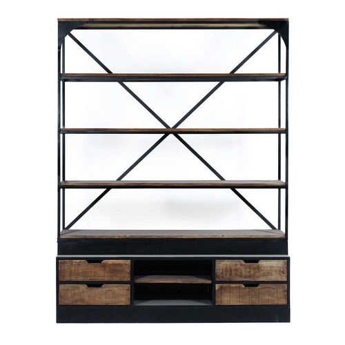 Bibliothèque En Bois De Manguier Niniss