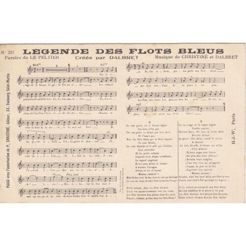 Cp Les Flots Bleus N° 217
