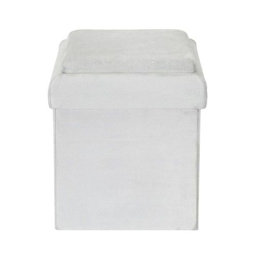 Pouf & Coffre De Rangement "Brique" 30cm Gris