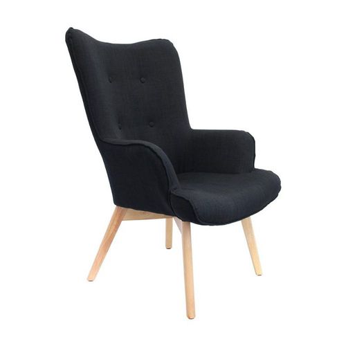 Fauteuil Design En Bois "Helsinki" 99cm Noir