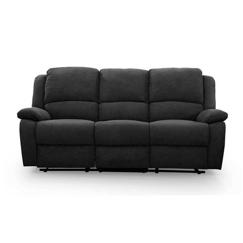 Canapé Relaxation 3 Places Microfibre Detente - Noir