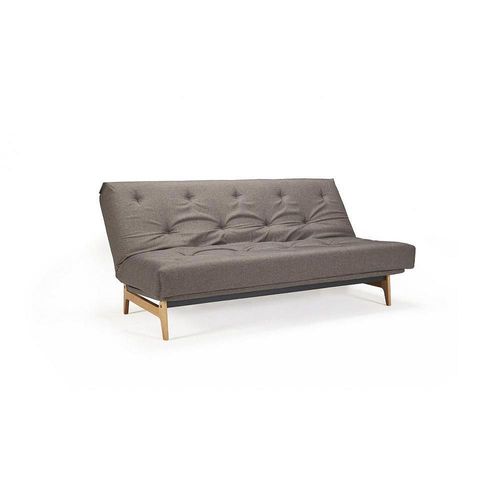 Canapé Convertible Design Aslak Lit 140*200 Cm Capitonné Tissu Flashtex Dark Grey - Innovation Living