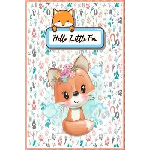Hello Little Fox: Dapper Foxes Journal (Diary, Notebook) ,Fall Cute Cartoon Foxes Pattern Autumn , Diary /Notes /Track /Log /Journal , Book Gifts For ... "6x9" 120 Pages , 6 X 9 Inch Matte Finish