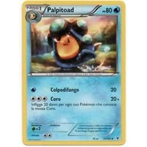 Carte Pokemon De La Série Noir Et Blanc En Espagnol Palpitoad 