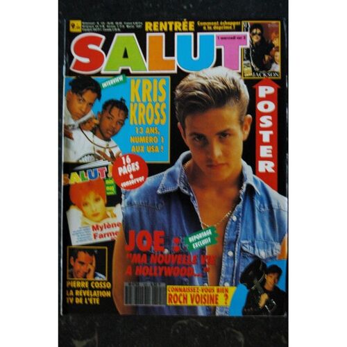 Salut ! 125 1992 08 + Mini Mag Mylène Farmer Kris Kross Joe Cosso Roch Voisine + Poster Michael Jackson