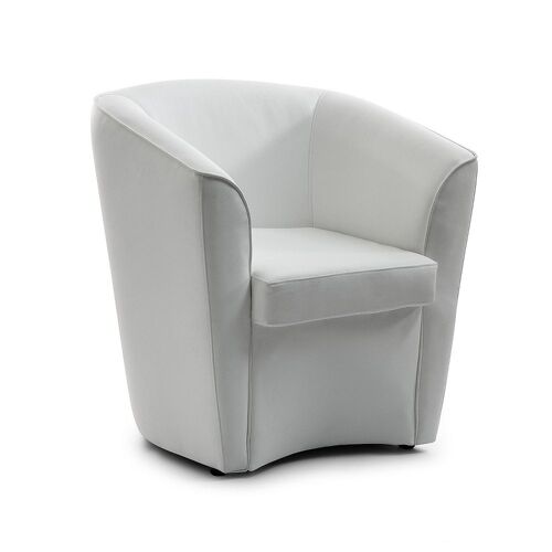 Lounge Armchair Milano, Fauteuil relax moderne, Fabriqué en Italie, en éco-cuir souple, Cm: - Talamo Italia