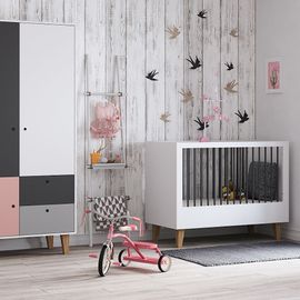 Armoire 2 Portes Vox Concept - Rose