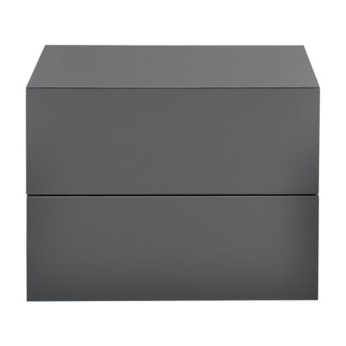 Table de chevet armoire murale avec 2 tiroirs suspendue table de nuit 40 cm gris foncé 03_0000823