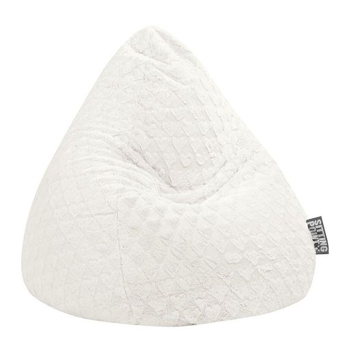 Pouf Fluffy Hearts Xl Blanc